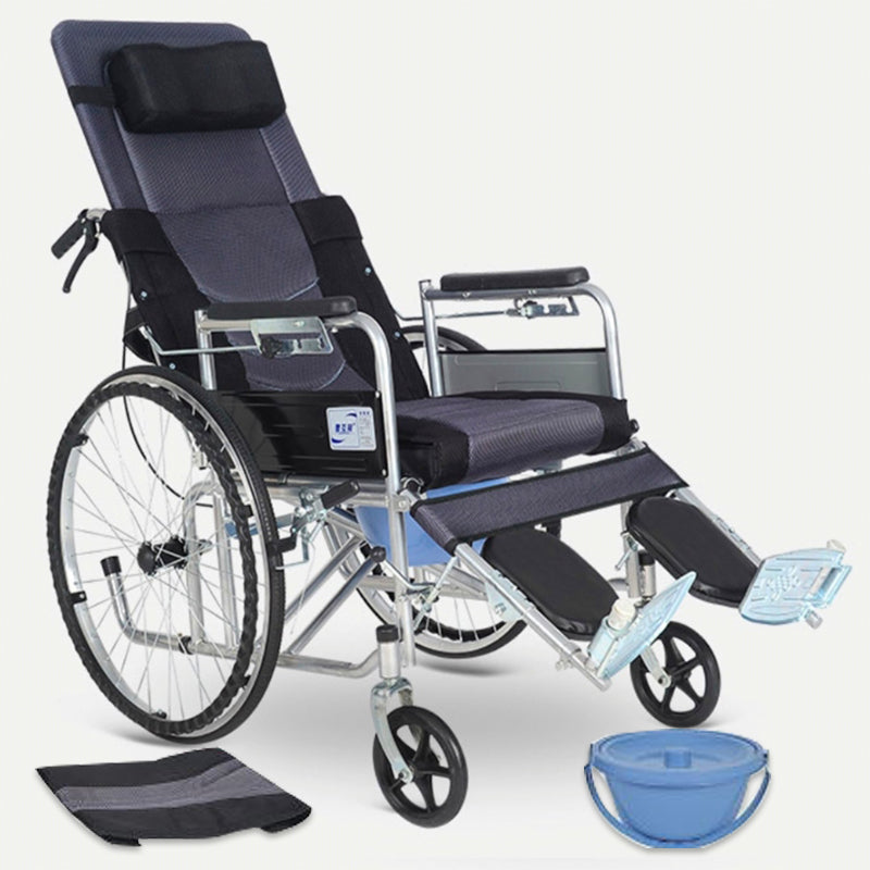 Potty Lying Flat Wheelchair Elderly and Disabled HWH2331
