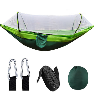 Hanging Hammock With Mosquito Net Camping Swing Bed Outdoor Travel OHA2339