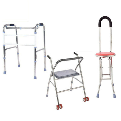 Folding Steel Walking Frame, Adjustable Height, Medical Walker HWA2045/HWA2046