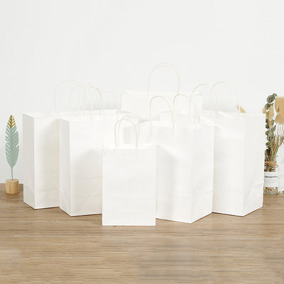 25*12*33CM 50PCS Kraft Portable Paper Bag Casual Party Wedding Birthday Shopping WBA2124